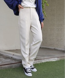 テーパードパンツ ダーツ センタープレス カラー ダーツ 立体