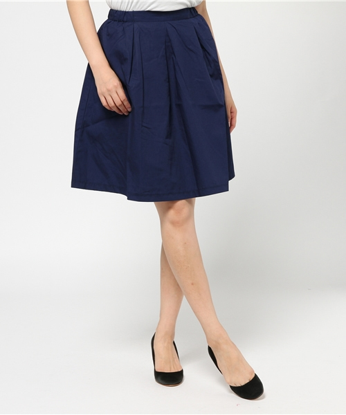 earth music&ecology(アースミュージックアンドエコロジー)の「ボックスタックフレアスカート(スカート・レディース・ネイビー/レッド/グリーン/ブルー/ベージュ・FREE)」の4枚目の写真