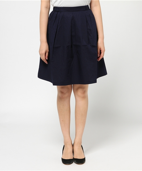 earth music&ecology(アースミュージックアンドエコロジー)の「ボックスタックフレアスカート(スカート・レディース・ネイビー/レッド/グリーン/ブルー/ベージュ・FREE)」の6枚目の写真