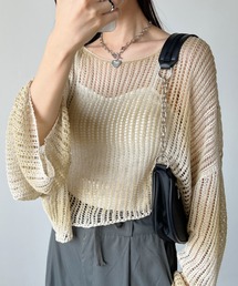 CLEA | グラデーション メッシュクロップド丈ニット(ニット/セーター)