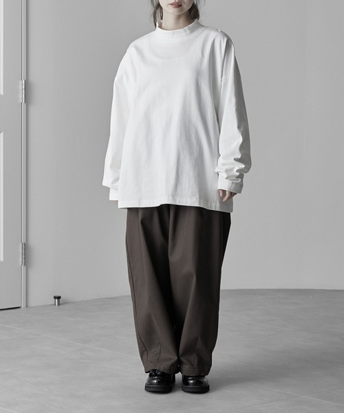 TNRCN モックネック Ｌ/Ｓ　TEE Graphpaper (グラフペーパー) L/S Mock Neck Tee / ロング