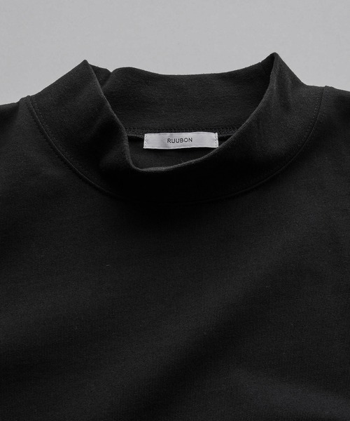 RUUBON】 mock neck long Tee / モックネック ロンT（Tシャツ