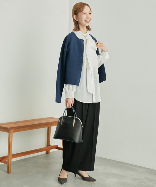 ROPE' PICNIC（ロペピクニック）の「【CM着用商品】ストレッチワイドパンツ/アンチピリング・シワになりにくい・UVカット（その他パンツ・レディース・グレー/ブラック・36/38/40）」の4枚目の写真