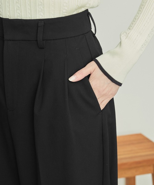 ROPE' PICNIC（ロペピクニック）の「【CM着用商品】ストレッチワイドパンツ/アンチピリング・シワになりにくい・UVカット（その他パンツ・レディース・グレー/ブラック・36/38/40）」の16枚目の写真