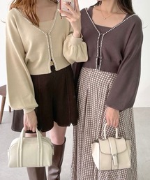 mysty woman | パールネックツインカーデ　973639(カーディガン/ボレロ)