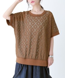 n'OrLABEL | 『レースデザインドルマントップス』(Tシャツ/カットソー)