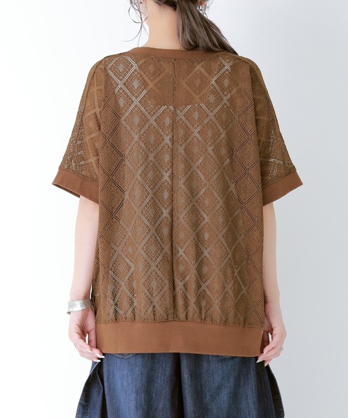 n'OrLABEL（ノアールレーベル）の「【廃盤】『レースデザインドルマントップス』（Tシャツ/カットソー・レディース・アイボリー/ブラウン/ブラック・FREE）」の6枚目の写真