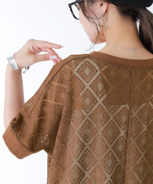 n'OrLABEL（ノアールレーベル）の「【廃盤】『レースデザインドルマントップス』（Tシャツ/カットソー・レディース・アイボリー/ブラウン/ブラック・FREE）」の7枚目の写真