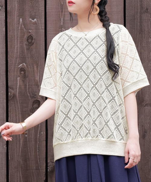 n'OrLABEL（ノアールレーベル）の「【廃盤】『レースデザインドルマントップス』（Tシャツ/カットソー・レディース・アイボリー/ブラウン/ブラック・FREE）」の10枚目の写真