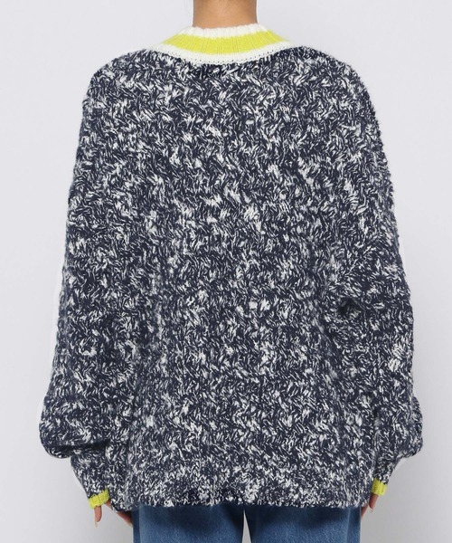 LOWRYS FARM（ローリーズファーム）の「ＵＮＩＳＥＸチルデンニットＬＳ  968920（ニット/セーター・レディース・ネイビー/ブラック・FREE）」の18枚目の写真