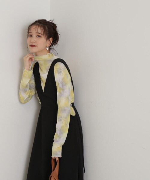 N.（N. Natural Beauty Basic）（エヌエヌナチュラルビューティーベーシック）の「◆マーブル柄ハイネックカットソー（Tシャツ/カットソー・レディース・イエロー/ピンク・MEDIUM）」の21枚目の写真