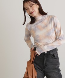 N.（N. Natural Beauty Basic） | ◆マーブル柄ハイネックカットソー(Tシャツ/カットソー)