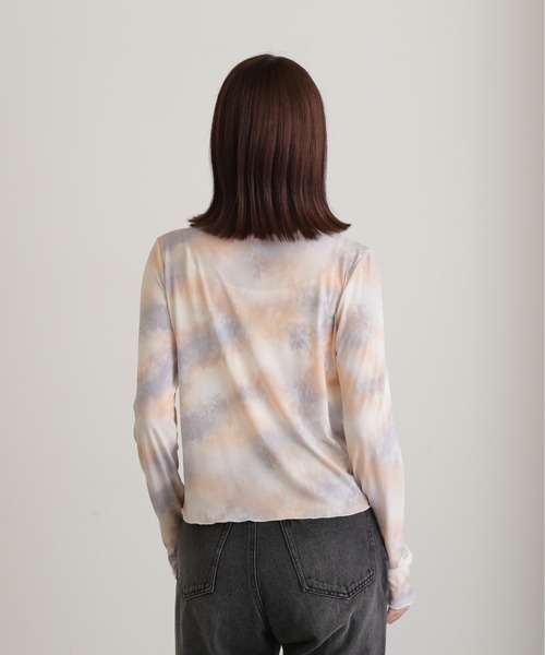 N.（N. Natural Beauty Basic）（エヌエヌナチュラルビューティーベーシック）の「◆マーブル柄ハイネックカットソー（Tシャツ/カットソー・レディース・イエロー/ピンク・MEDIUM）」の17枚目の写真