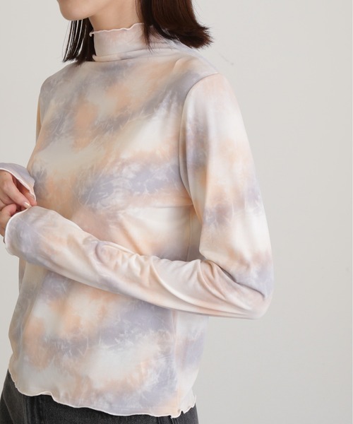 N.（N. Natural Beauty Basic）（エヌエヌナチュラルビューティーベーシック）の「◆マーブル柄ハイネックカットソー（Tシャツ/カットソー・レディース・イエロー/ピンク・MEDIUM）」の18枚目の写真