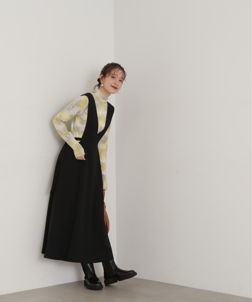 N.（N. Natural Beauty Basic）（エヌエヌナチュラルビューティーベーシック）の「◆マーブル柄ハイネックカットソー（Tシャツ/カットソー・レディース・イエロー/ピンク・MEDIUM）」の6枚目の写真