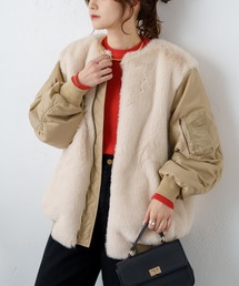 PUAL CE CIN | フェイクファーMA-1ジャケット(MA-1)
