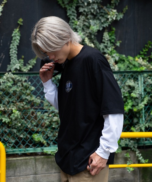 FILA(フィラ)の「【FILA/フィラ】フェイクレイヤード 胸ワンポイント刺繍 ロンT ドロップショルダー ストリート ビッグシルエット(Tシャツ/カットソー・メンズ・ダークグリーン/ブラック/ライトベージュ・MEDIUM/LARGE/X-LARGE)」の19枚目の写真