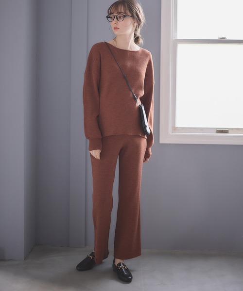 Rosemadame(ローズマダム)の「ニットリブフレアパンツ(マタニティ~産後)妊婦服 産前・産後対応(マタニティウェア/グッズ・レディース・アイボリー/グリーン/モカ/ブラック/オレンジ・M/L)」の19枚目の写真
