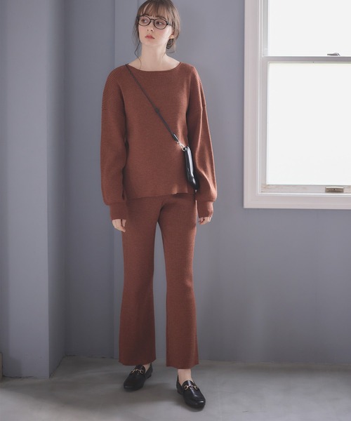 Rosemadame(ローズマダム)の「ニットリブフレアパンツ(マタニティ~産後)妊婦服 産前・産後対応(マタニティウェア/グッズ・レディース・アイボリー/グリーン/モカ/ブラック/オレンジ・M/L)」の18枚目の写真