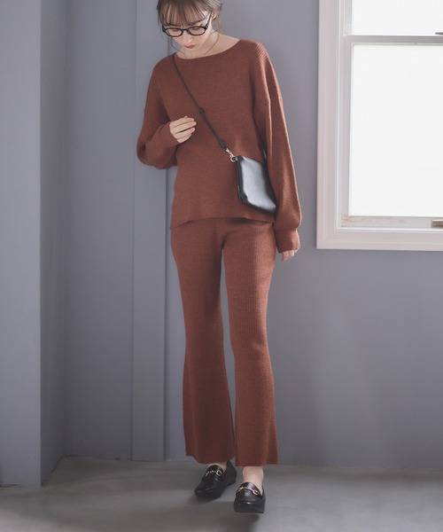 Rosemadame(ローズマダム)の「ニットリブフレアパンツ(マタニティ~産後)妊婦服 産前・産後対応(マタニティウェア/グッズ・レディース・アイボリー/グリーン/モカ/ブラック/オレンジ・M/L)」の17枚目の写真