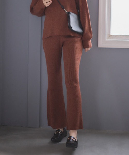 Rosemadame(ローズマダム)の「ニットリブフレアパンツ(マタニティ~産後)妊婦服 産前・産後対応(マタニティウェア/グッズ・レディース・アイボリー/グリーン/モカ/ブラック/オレンジ・M/L)」の20枚目の写真