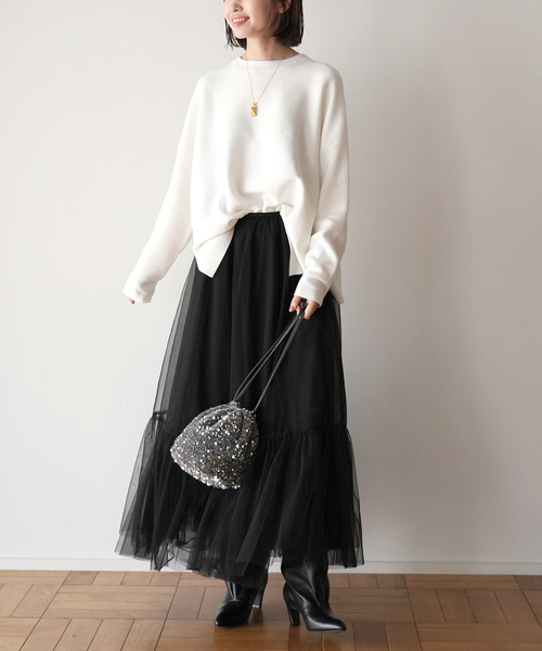 SLOBE IENA(スローブイエナ)の「《WEB限定/追加2》SLOBE IENA スパンコール巾着バッグ(ハンドバッグ・レディース・シルバー/ブラック・FREE)」の17枚目の写真