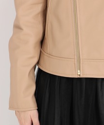 ストロベリーフィールズ　シープレザー　ノーカラージャケット　着用感のない美品 STRAWBERRY-FIELDS（ストロベリーフィールズ）の「シープMICRO