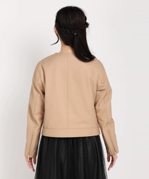 ストロベリーフィールズ　シープレザー　ノーカラージャケット　着用感のない美品 STRAWBERRY-FIELDS（ストロベリーフィールズ）の「シープMICRO