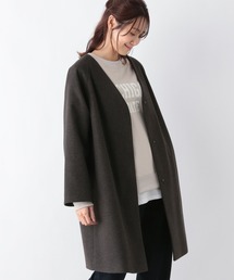 GLOBAL WORK | 軽やかストレッチノーカラーコート/194249(ノーカラーコート)