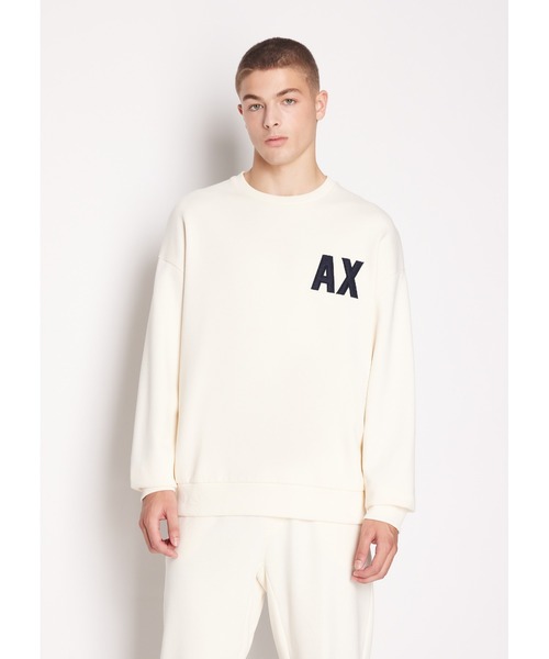 ARMANI EXCHANGE（アルマーニエクスチェンジ）の「【A|X アルマーニ エクスチェンジ】AXロゴ　スウェットプルオーバー (UNISEX CAPSULE)（スウェット・メンズ・グレイッシュブルー/ネイビー/ホワイト/モスグリーン/アイボリー・LARGE/MEDIUM/SMALL/X-LARGE/X-SMALL）」の22枚目の写真