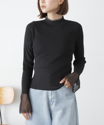 FREE'S MART | ◆シアーフレアスリーブリブニット(ニット/セーター)