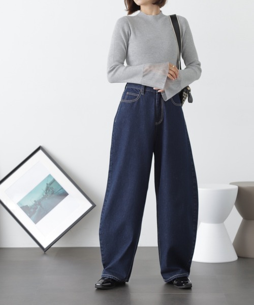 FREE'S MART（フリーズマート）の「◆シアーフレアスリーブリブニット（ニット/セーター・レディース・ブラック/グレー/オフホワイト・FREE）」の22枚目の写真