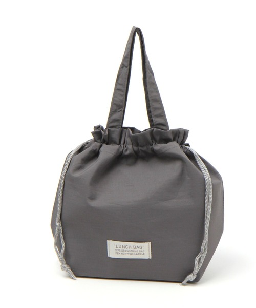 LAKOLE（ラコレ）の「ランチ巾着トートバッグ2 / 978174（トートバッグ・レディース・ベージュ/ダークグレー/ホワイト/グレー/ライトグレー・FREE）」の5枚目の写真