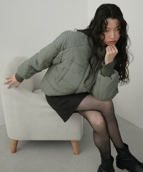 Aunt Marie's(アントマリーズ)の「リブカラー中綿ジャケット(ダウンジャケット/コート・レディース・ブラウン/アイボリー/ブラック/カーキ・FREE)」の21枚目の写真