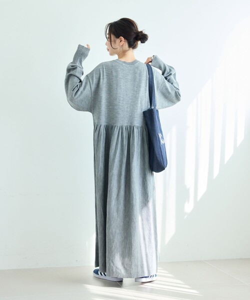 FREAK'S STORE(フリークスストア)の「限定展開 ウエストギャザー フレアマキシワンピース(ワンピース・レディース・グレー/ナチュラル/ピンク/ブラック/ネイビー・SMALL/MEDIUM)」の13枚目の写真
