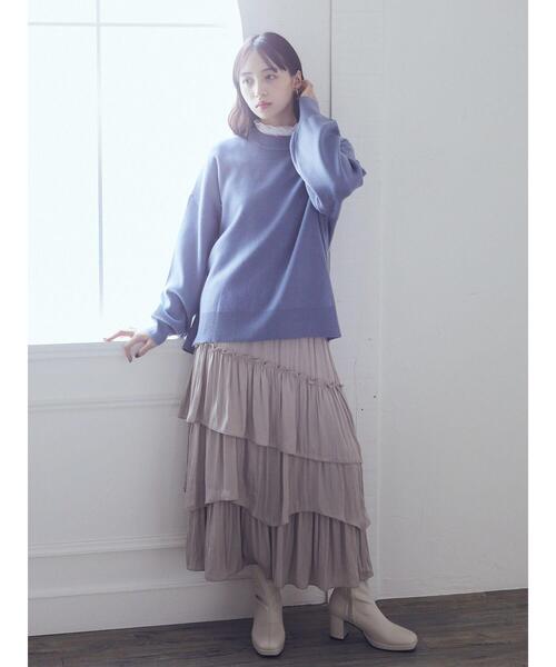 earth music&ecology(アースミュージックアンドエコロジー)の「アンチピリングバックスリットプルオーバー(Tシャツ/カットソー・レディース・ライトグレー系2/ライム/アイボリー/ブラック/ブルー・FREE)」の15枚目の写真