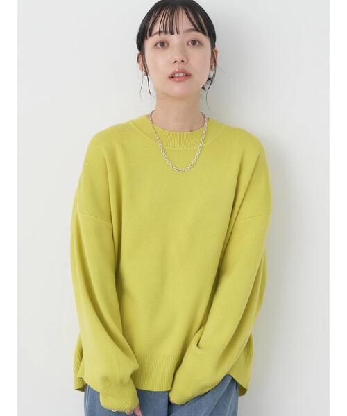 earth music&ecology(アースミュージックアンドエコロジー)の「アンチピリングバックスリットプルオーバー(Tシャツ/カットソー・レディース・ライトグレー系2/ライム/アイボリー/ブラック/ブルー・FREE)」の4枚目の写真