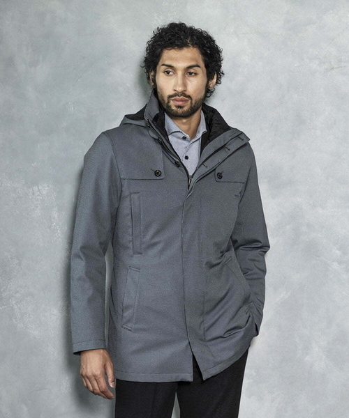 MICHEL KLEIN HOMME (ミッシェルクランオム)の「3WAYダウンライナー付コート(ステンカラーコート・メンズ・グレー/ネイビー・MEDIUM/LARGE/X-LARGE)」の8枚目の写真