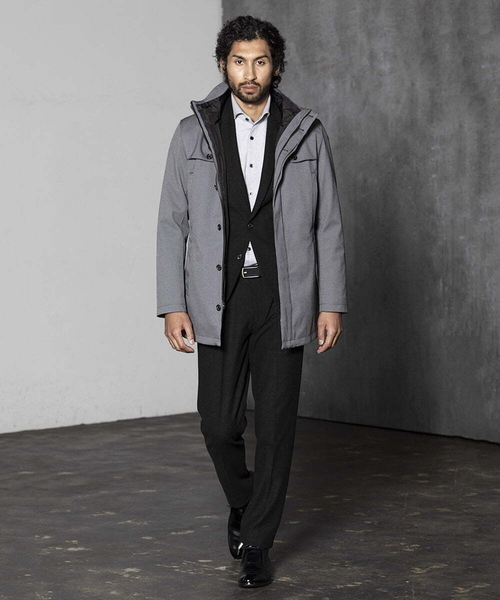 MICHEL KLEIN HOMME (ミッシェルクランオム)の「3WAYダウンライナー付コート(ステンカラーコート・メンズ・グレー/ネイビー・MEDIUM/LARGE/X-LARGE)」の10枚目の写真