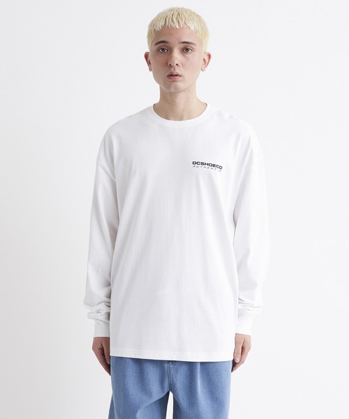 DC SHOES（ディーシーシューズ）の「23 AUTHENTIC OBLIQUE/DCバックプリント長袖ロンT（Tシャツ/カットソー・メンズ・ブラック/ホワイト/ブラウン/グリーン・MEDIUM/LARGE/X-LARGE）」の6枚目の写真