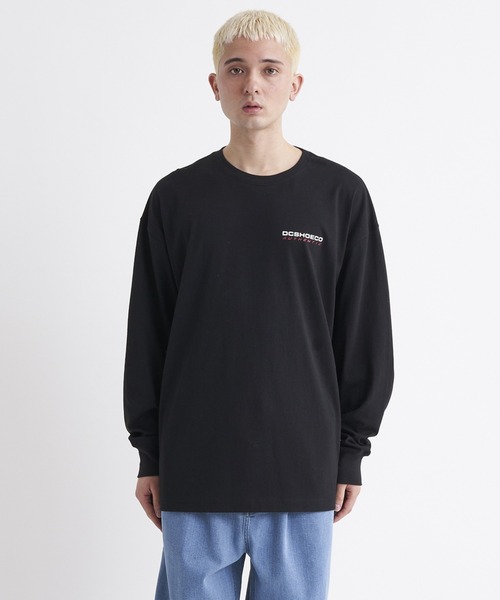 DC SHOES（ディーシーシューズ）の「23 AUTHENTIC OBLIQUE/DCバックプリント長袖ロンT（Tシャツ/カットソー・メンズ・ブラック/ホワイト/ブラウン/グリーン・MEDIUM/LARGE/X-LARGE）」の8枚目の写真