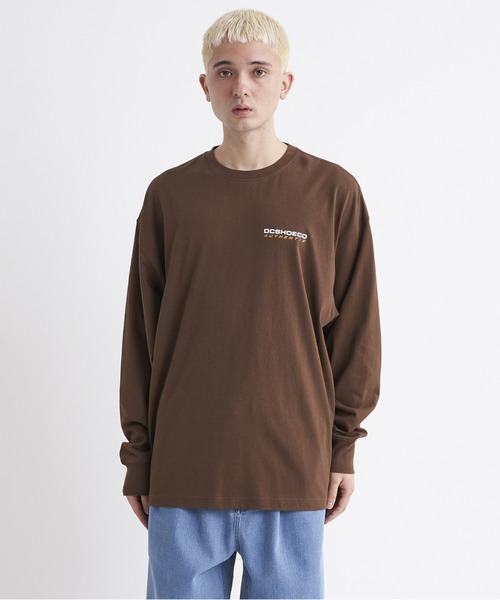 DC SHOES（ディーシーシューズ）の「23 AUTHENTIC OBLIQUE/DCバックプリント長袖ロンT（Tシャツ/カットソー・メンズ・ブラック/ホワイト/ブラウン/グリーン・MEDIUM/LARGE/X-LARGE）」の10枚目の写真