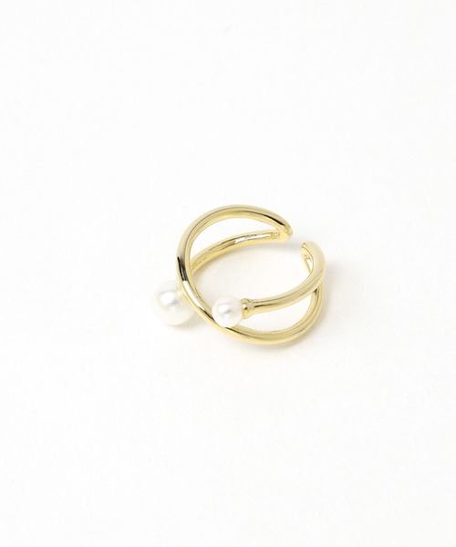 Andemiu（アンデミュウ）の「2パールイヤカフリング991102（イヤーカフ・レディース・シルバー/ゴールド・FREE）」の8枚目の写真