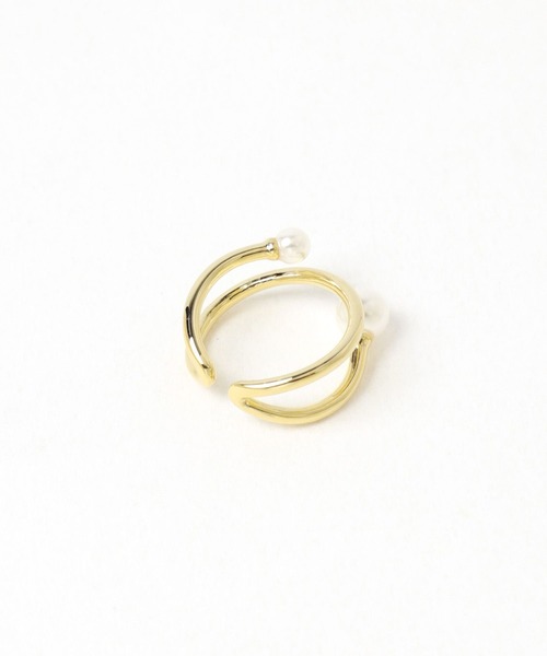 Andemiu（アンデミュウ）の「2パールイヤカフリング991102（イヤーカフ・レディース・シルバー/ゴールド・FREE）」の9枚目の写真