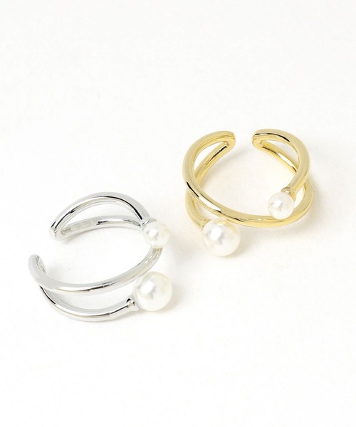 Andemiu（アンデミュウ）の「2パールイヤカフリング991102（イヤーカフ・レディース・シルバー/ゴールド・FREE）」の11枚目の写真