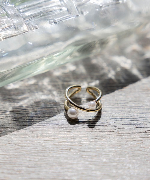 Andemiu（アンデミュウ）の「2パールイヤカフリング991102（イヤーカフ・レディース・シルバー/ゴールド・FREE）」の12枚目の写真