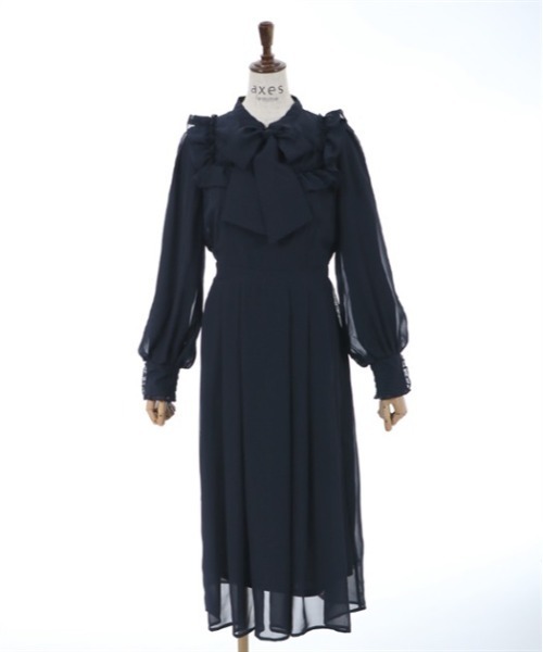 axes femme（アクシーズファム）の「ラッフルフリルシフォンワンピース