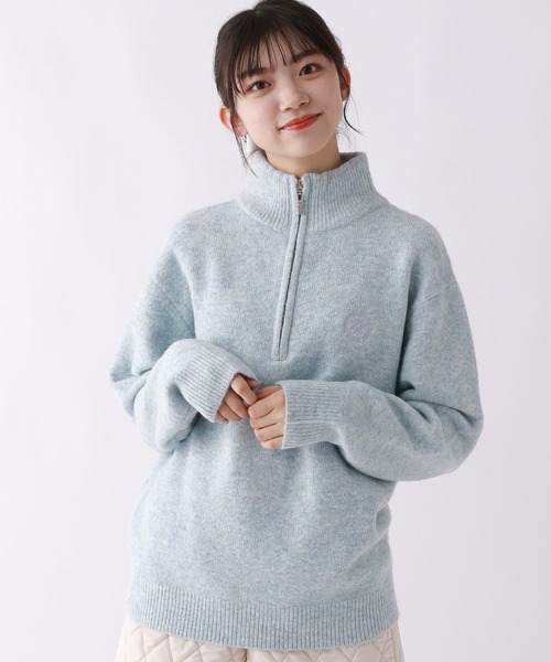 repipi armario(レピピ アルマリオ)の「フワモチハーフZIPニット(ニット/セーター・キッズ・グレー/アイボリー/サックスブルー・SMALL/MEDIUM/LARGE)」の3枚目の写真