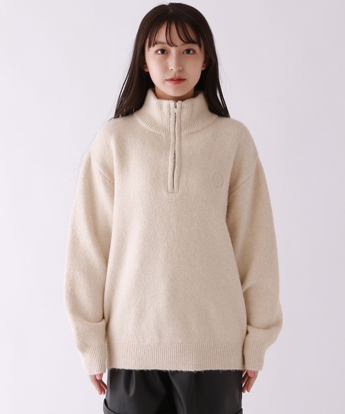 repipi armario(レピピ アルマリオ)の「フワモチハーフZIPニット(ニット/セーター・キッズ・グレー/アイボリー/サックスブルー・SMALL/MEDIUM/LARGE)」の6枚目の写真