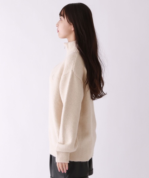 repipi armario(レピピ アルマリオ)の「フワモチハーフZIPニット(ニット/セーター・キッズ・グレー/アイボリー/サックスブルー・SMALL/MEDIUM/LARGE)」の7枚目の写真